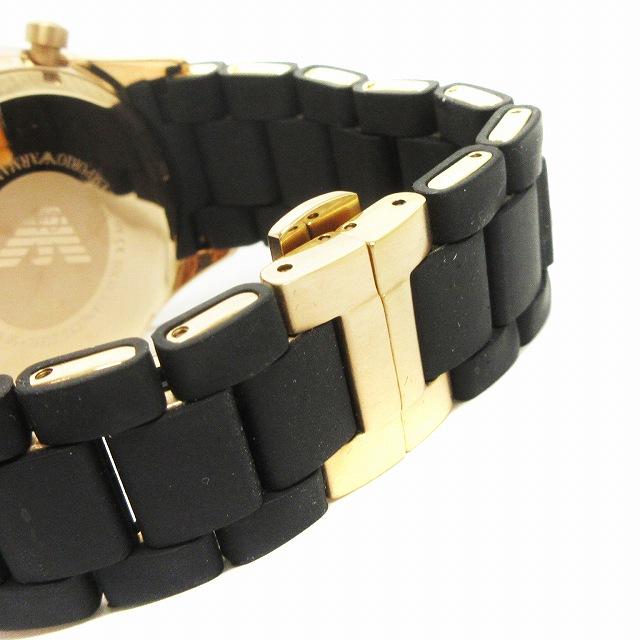 EMPORIO ARMANI 腕時計 クオーツ クロノグラフ デイト ラバー AR5906 