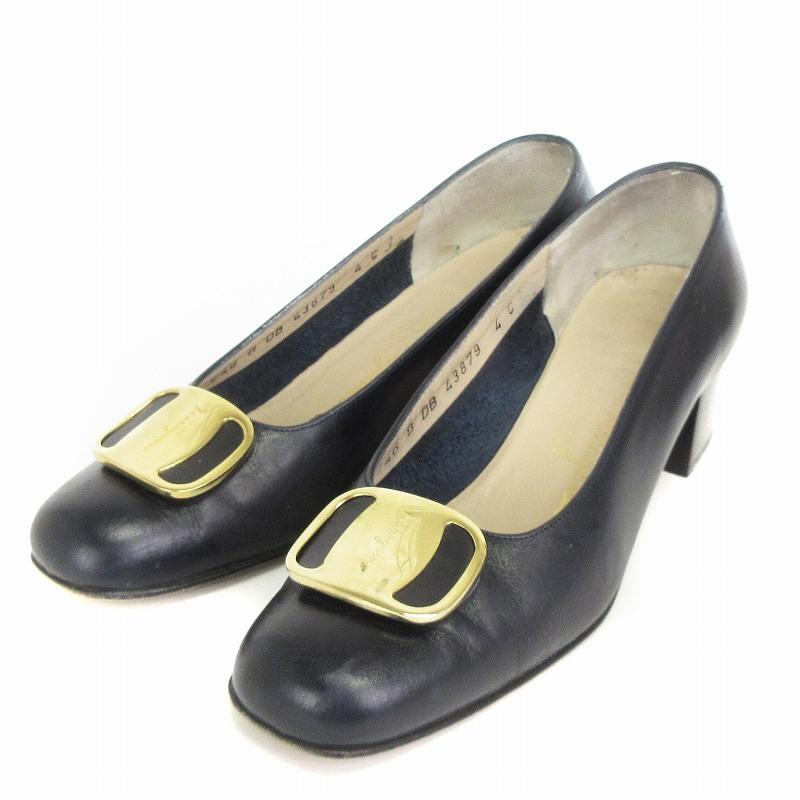 FERRAGAMO サルヴァトーレフェラガモ パンプス チャンキーヒール  