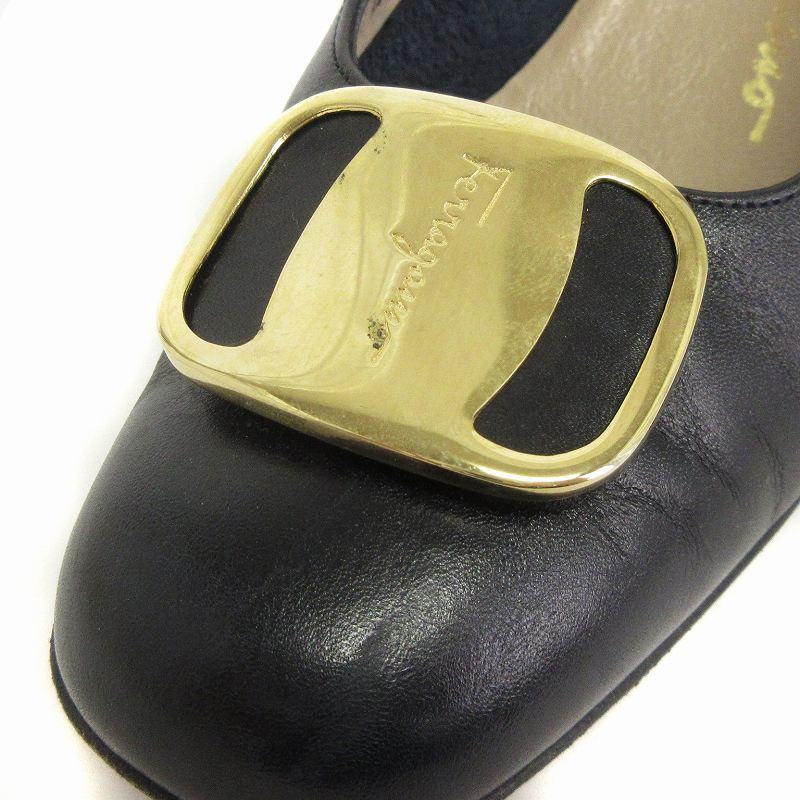 FERRAGAMO サルヴァトーレフェラガモ パンプス チャンキーヒール  