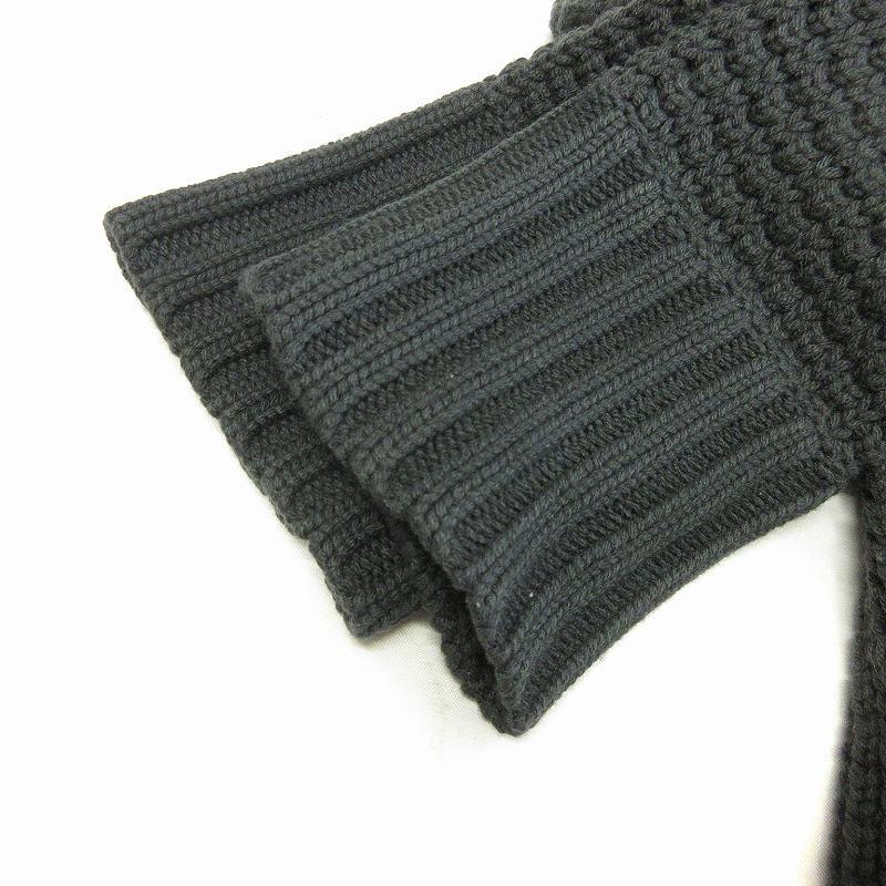 美品　バーバリー　ダッフル　ニットコート　カーディガン　カシミヤ混　フード取外可 バーバリーブリット ニットダッフルコート カーディガン カシミヤ混