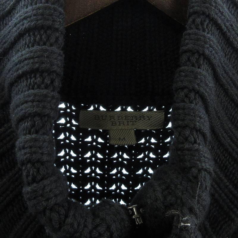 バーバリーブリット ニットダッフルコート カーディガン カシミヤ混