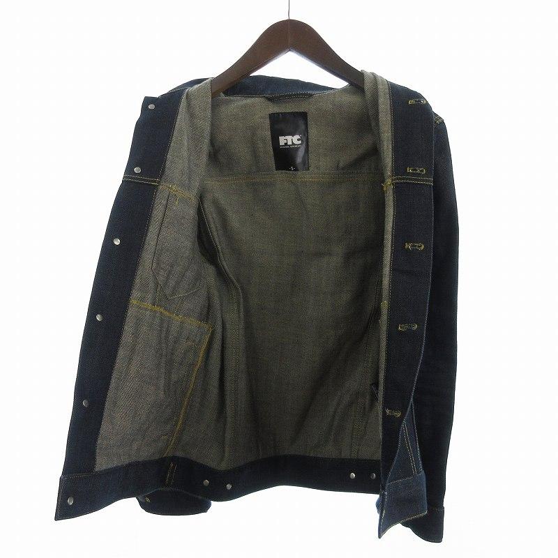 エフティーシー FTC デニムジャケット Gジャン 長袖 S 濃青 メンズ