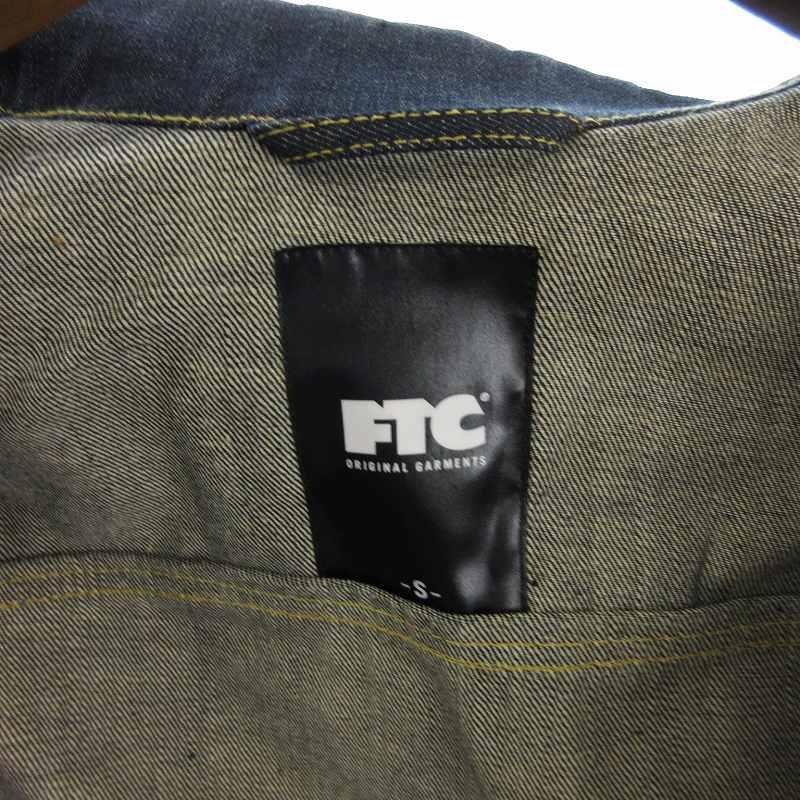 エフティーシー FTC デニムジャケット Gジャン 長袖 S 濃青 メンズ
