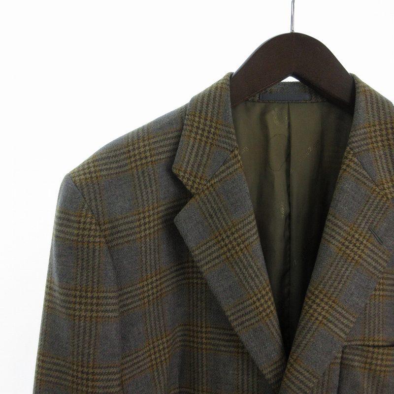 エルメネジルドゼニア テーラードジャケット シングル 3B チェック