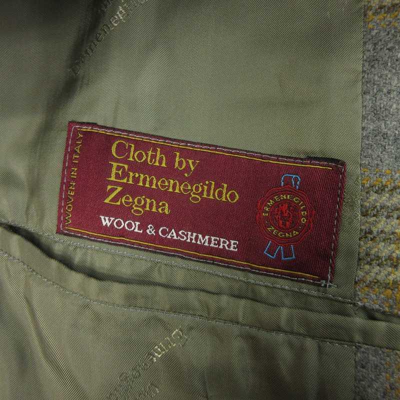 エルメネジルドゼニア テーラードジャケット シングル 3B チェック