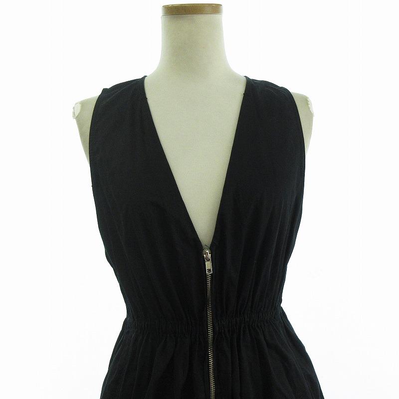 ZARA ザラ ワンピース ロング フレア ノースリーブ ジップアップ