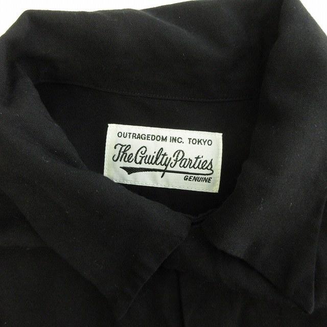 WACKO MARIAワコマリア50'S 刺繍ロゴ 開襟ハワイアンシャツ長袖 L WACKO MARIAワコマリア50'S 刺繍ロゴ 開襟ハワイアンシャツ長袖 S