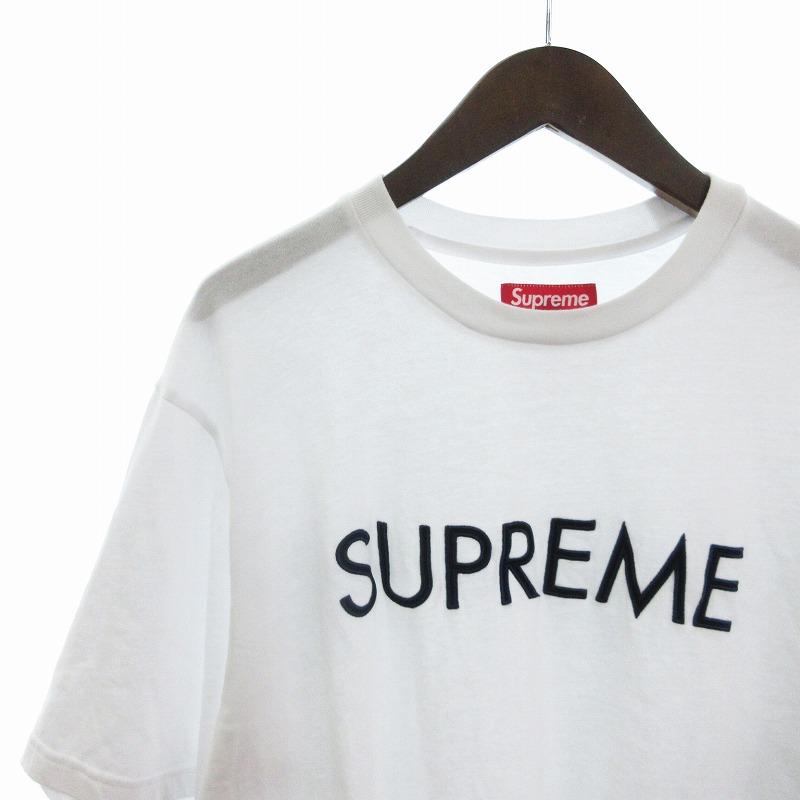 未使用 シュプリーム 25ss Capital S/S Top White S