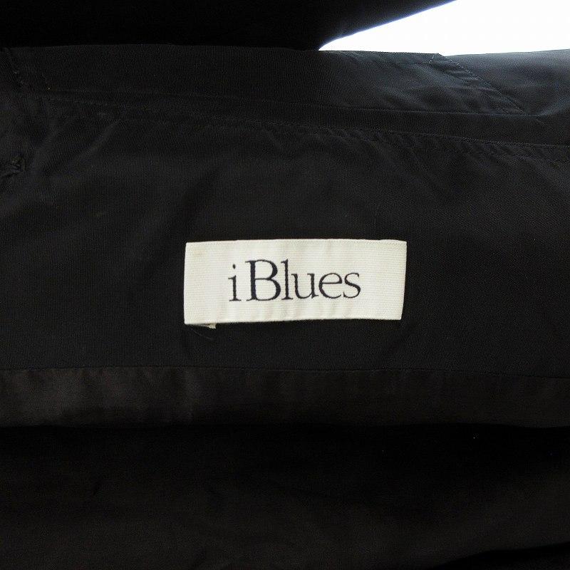 イブルース iBLUES コート ステンカラー 長袖 ナイロン 40 黒 ブラック 