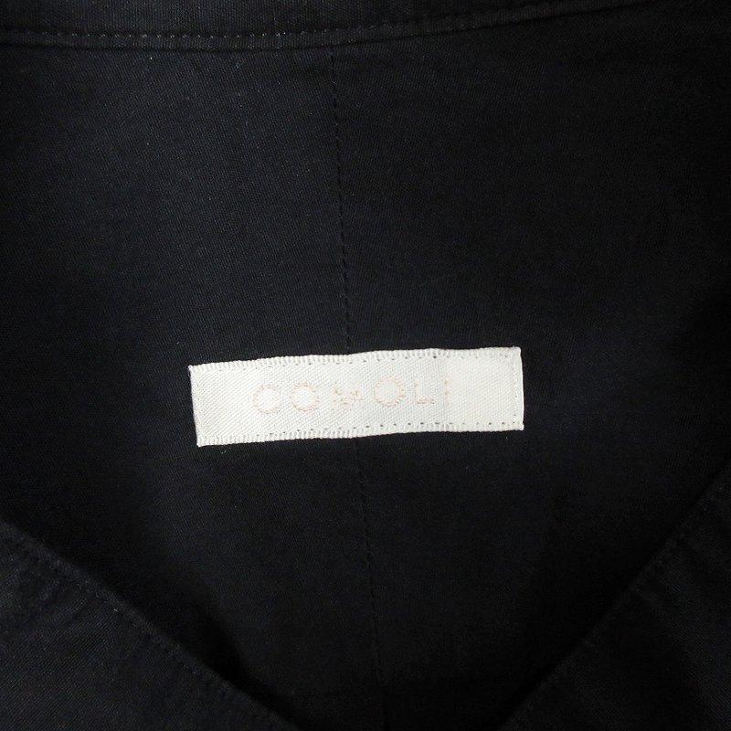 コモリ COMOLI 23AW バンドカラーシャツ 長袖 ロングスリーブ コットン