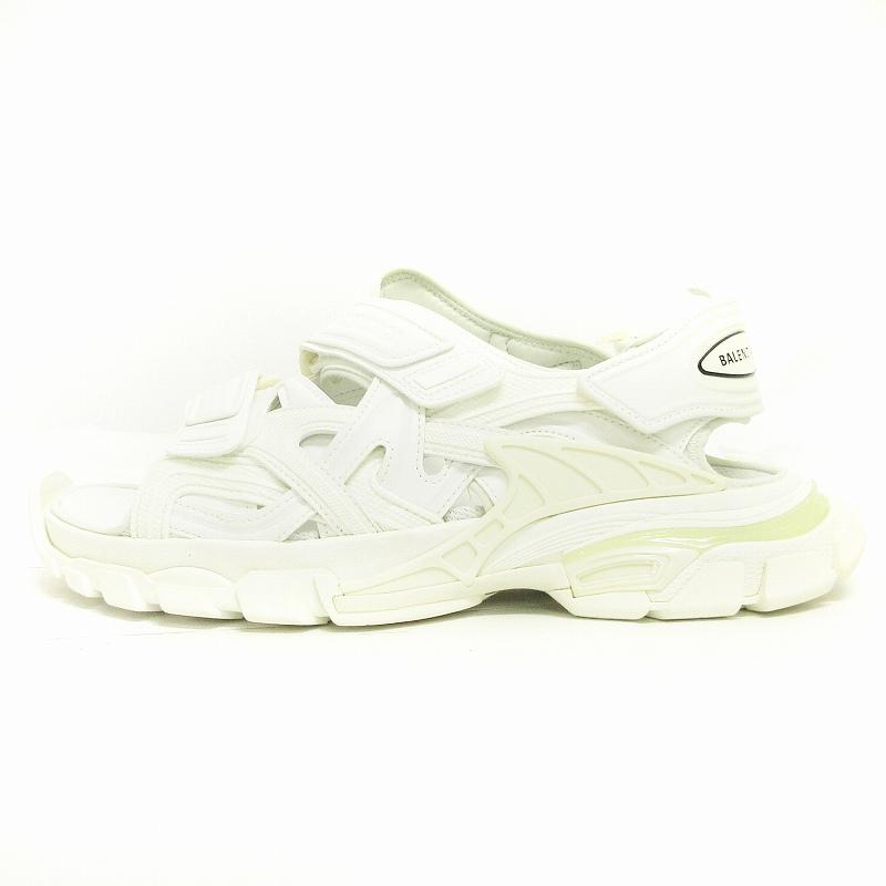 【中古】未使用品 バレンシアガ トラック サンダル スポーツサンダル オープントゥ ベルクロ 617542 白 27.5?p BALENCIAGA（バレンシアガ） 未使用品 トラック サンダル スポーツ