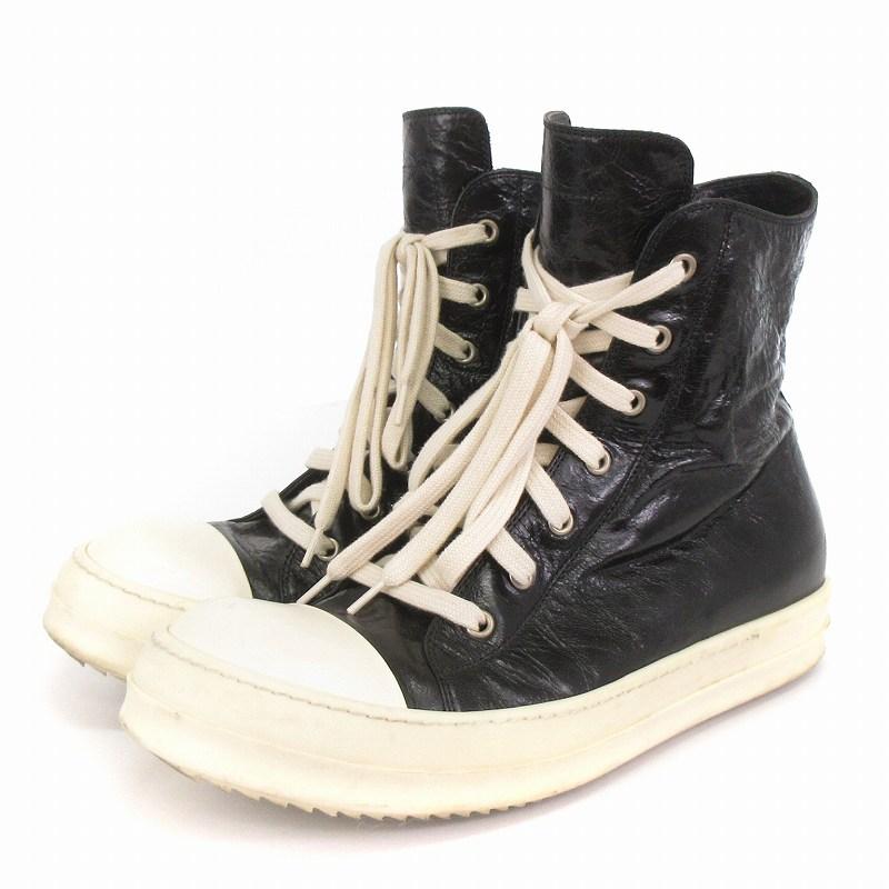 RICK OWENS ラモーンズ ハイカット レザースニーカー 41 リックオウエンス Rick Owens ラモーンズスニーカー ハイカット