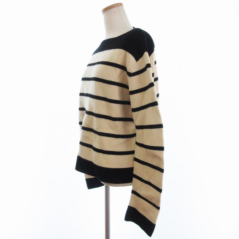 【極美品】Drawer ドゥロワー ラメ コンビ ボーダーニット シルク ベスト Drawer ドゥロワーカシミヤニットセーターボーダー