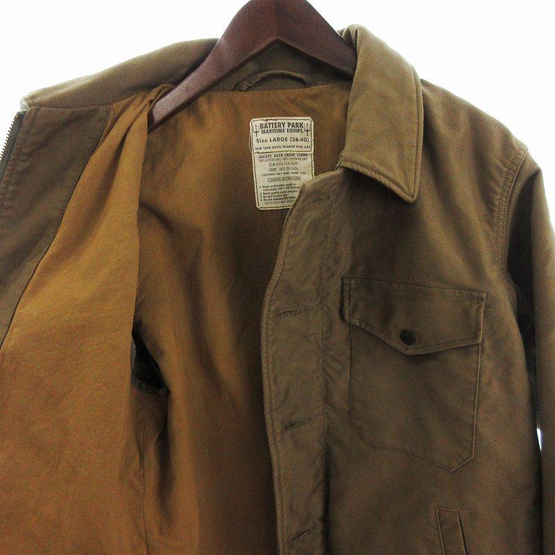 【中古】コリンボ COLIMBO デッキジャケット ブルゾン フルジップ 8415-754-5639 コットン 緑 オリーブ L メンズ コリンボ COLIMBO デッキジャケット ブルゾン フルジップ 8415-754