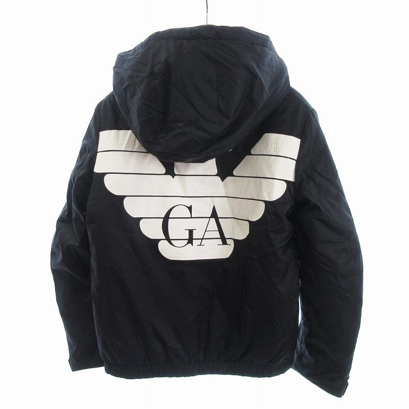 エンポリオアルマーニ　中綿ジャケットM EMPORIO ARMANI エンポリオアルマーニ 袖BIGロゴ フルジップ 中綿