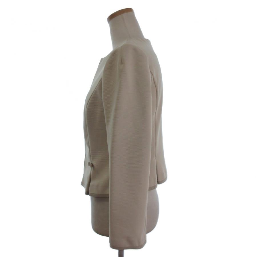 トッカ TOCCA ノーカラージャケット ブレザー フックボタン リボン