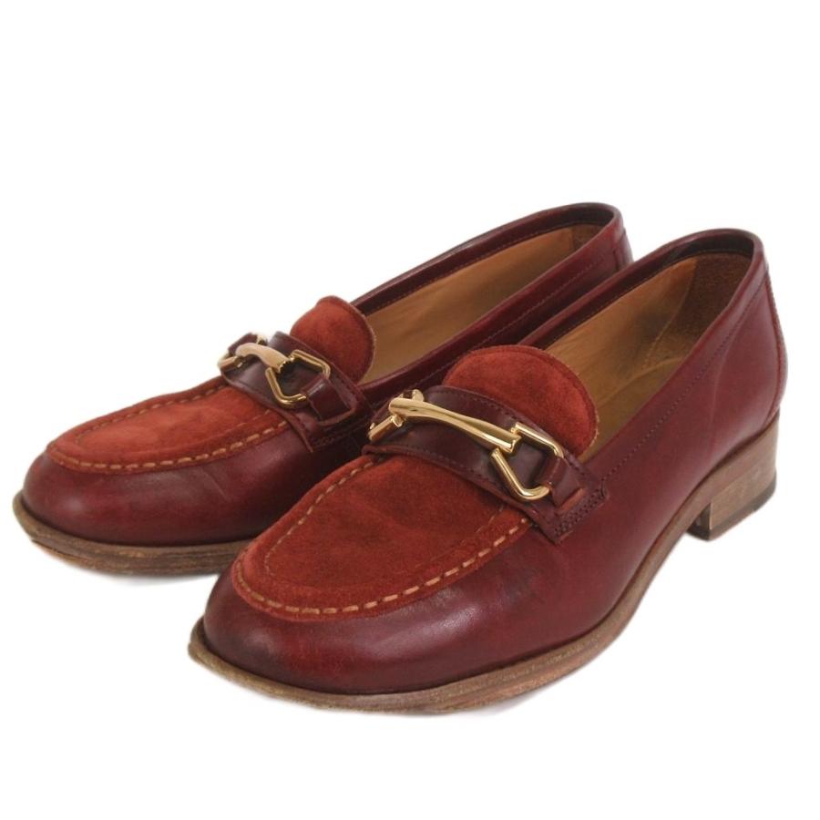 A.P.C. アーペーセー ビットローファー レザー スエード 赤