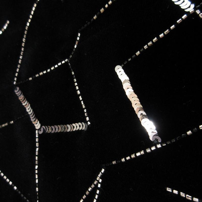 サンローラン パリ SAINT LAURENT PARIS スパンコール ベルベット