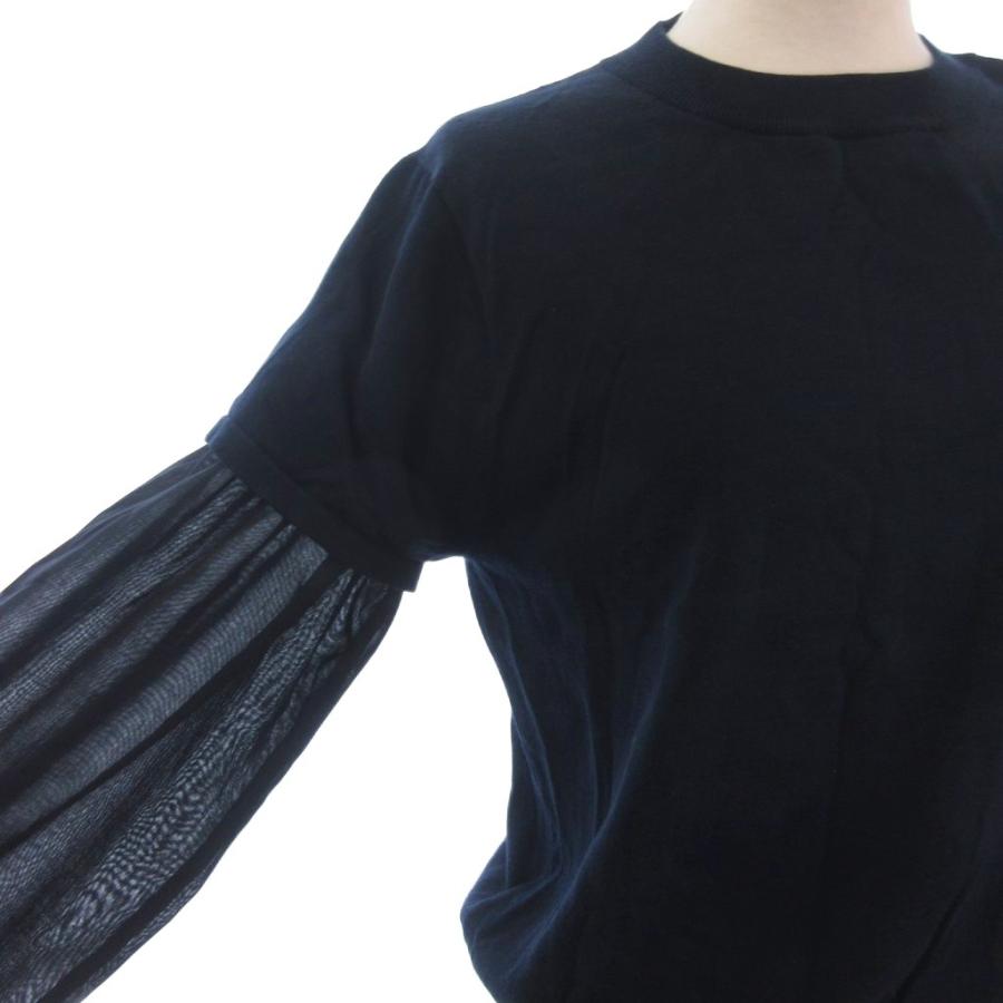 HYKE シアースリーブニット　ネイビー　サイズ1 【美品】 ハイク HYKE ニット セーター カットソー シアースリーブ 切替