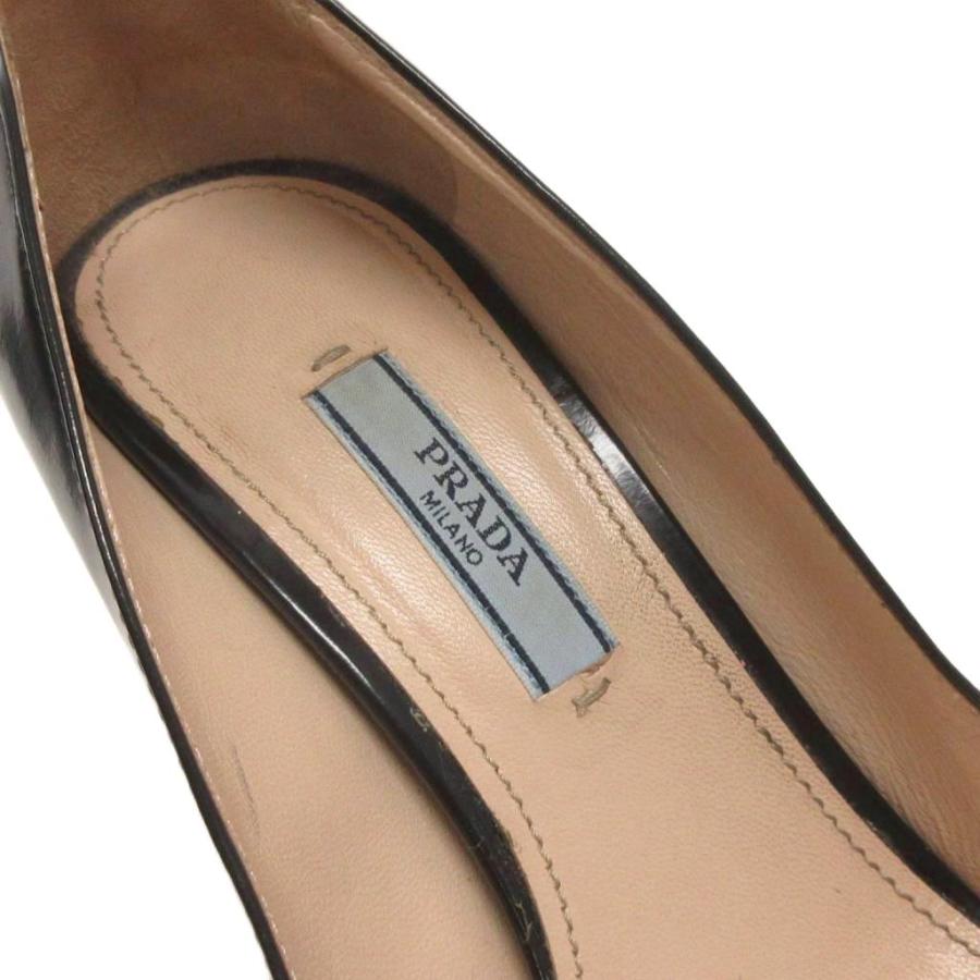 PRADA（プラダ） ヒールパンプス ピンヒール ラウンドトゥ レザー 黒