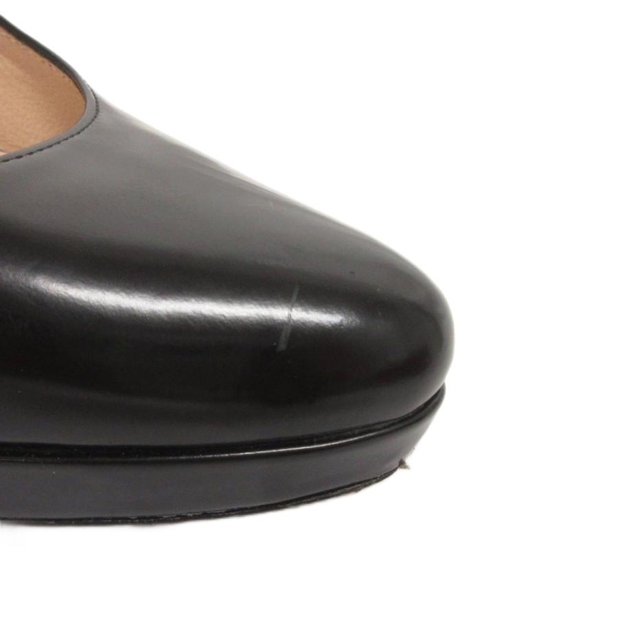 【中古】プラダ PRADA ヒールパンプス ピンヒール ラウンドトゥ レザー 黒 ブラック 37 ■GY35 レディース PRADA（プラダ） ヒールパンプス ピンヒール ラウンドトゥ レザー 黒