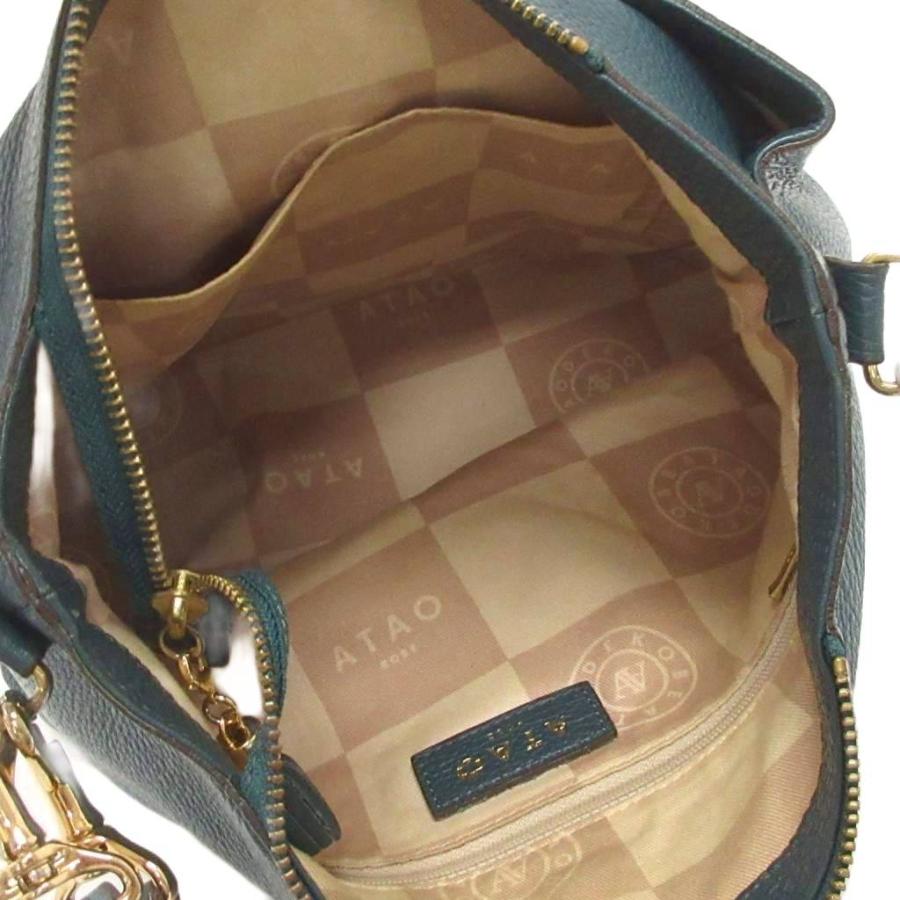 アタオ ATAO ショルダーバッグ ハンド 斜め掛け レザー 青系 ブルー系  