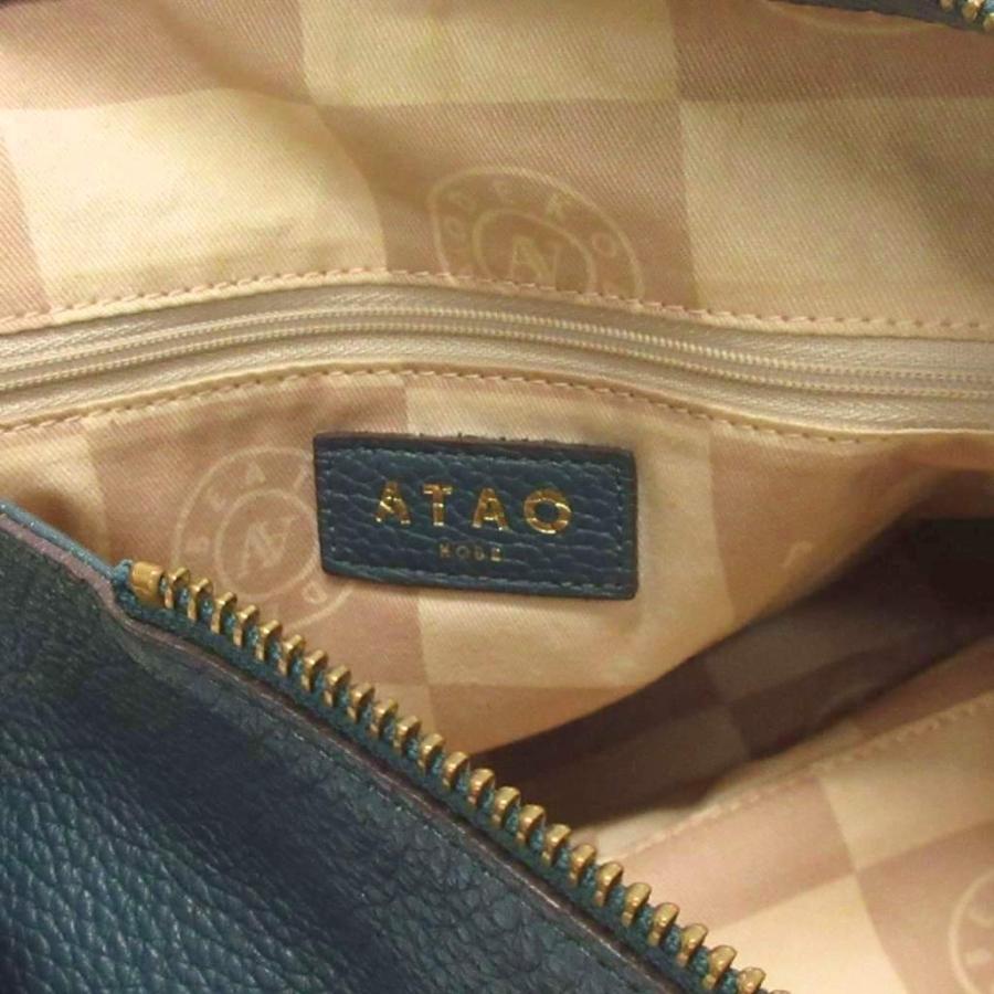 アタオ ATAO ショルダーバッグ ハンド 斜め掛け レザー 青系 ブルー系  