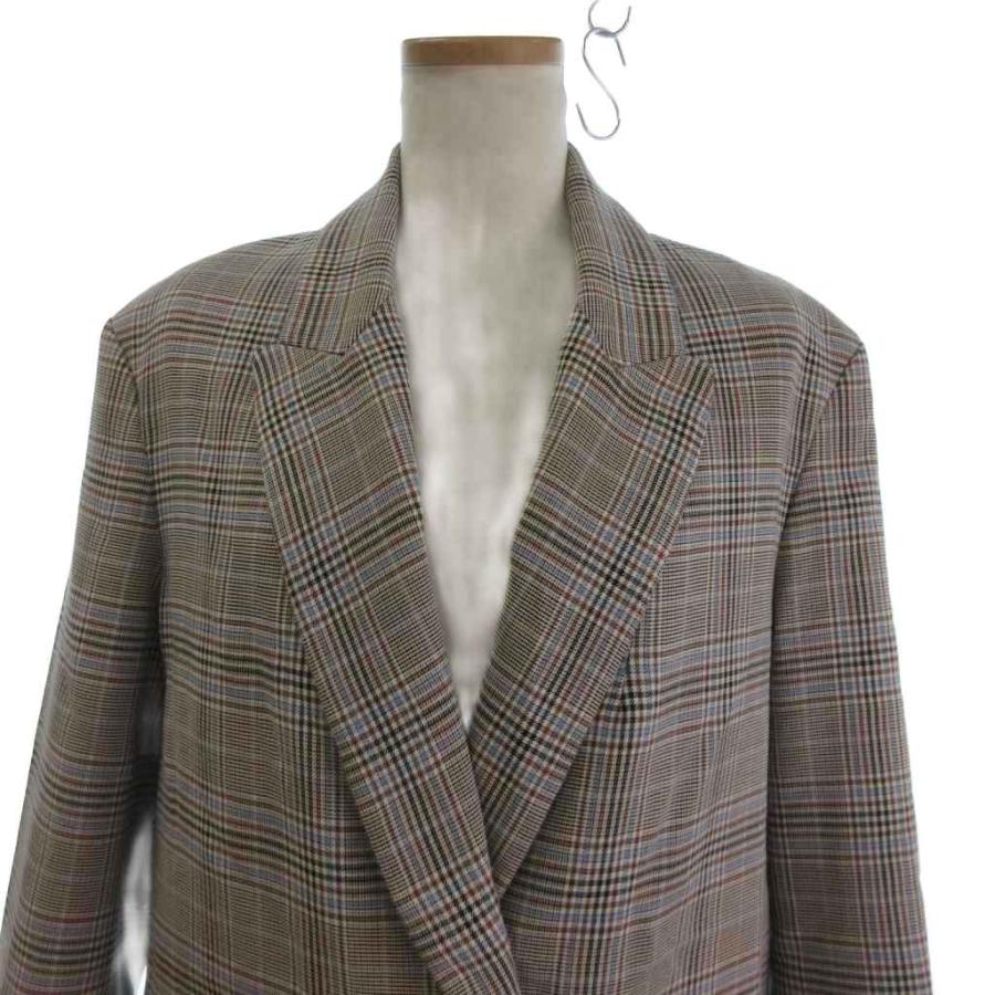 ZARA（ザラ） テーラードジャケット ブレザー ダブル チェック グレー