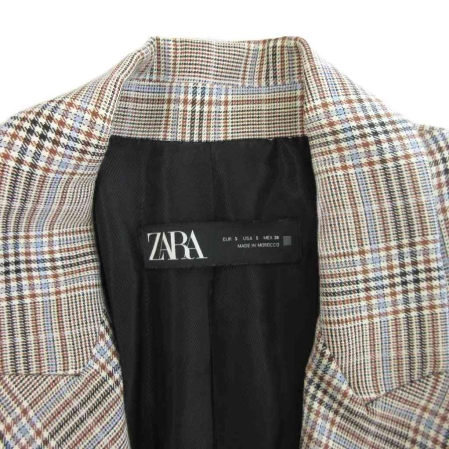 ZARA（ザラ） テーラードジャケット ブレザー ダブル チェック グレー
