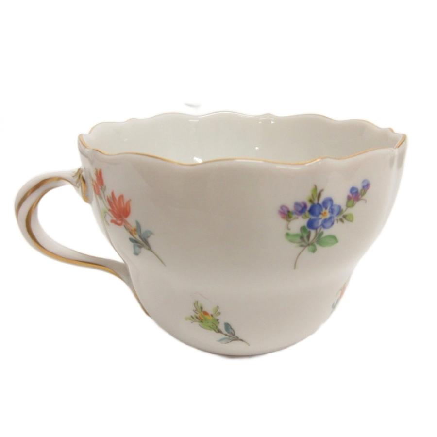 マイセン Meissen 6客 カップ＆ソーサー 花柄 スキャタードフラワー 白  