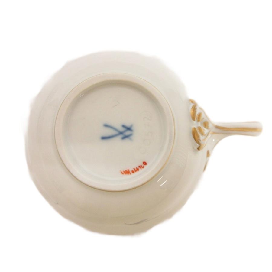 マイセン Meissen 6客 カップ＆ソーサー 花柄 スキャタードフラワー 白  