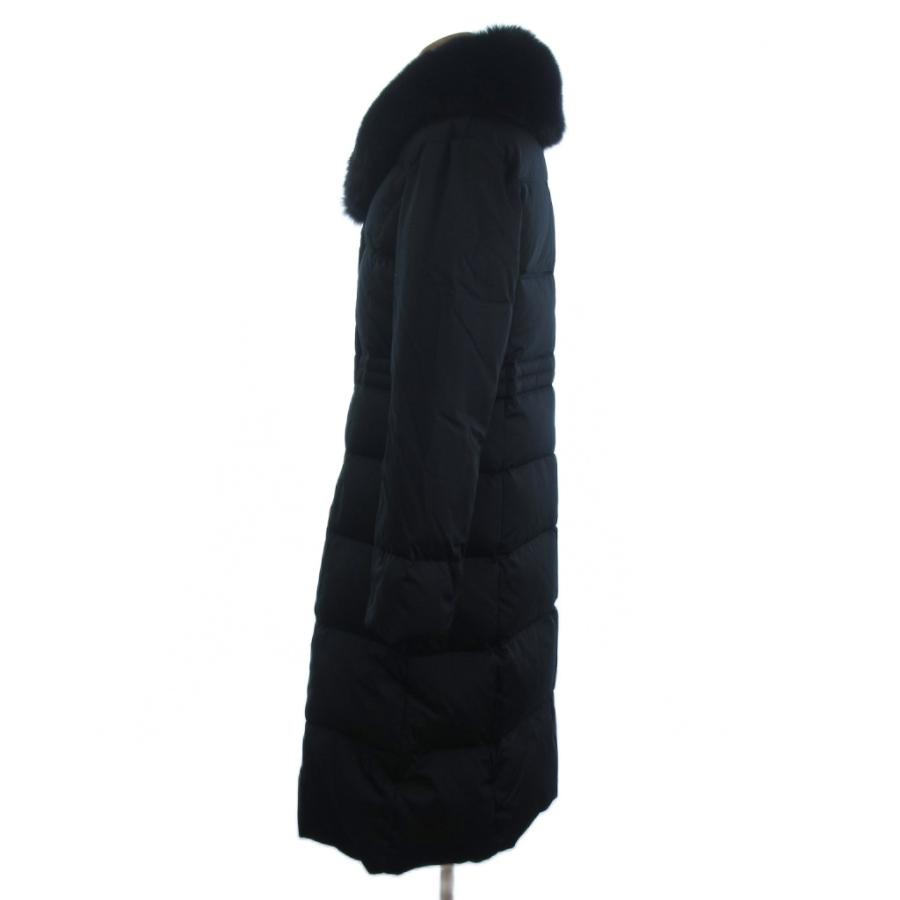 レリアン Leilian 美品 ダウンコート ロング丈 フォックスファー 無地