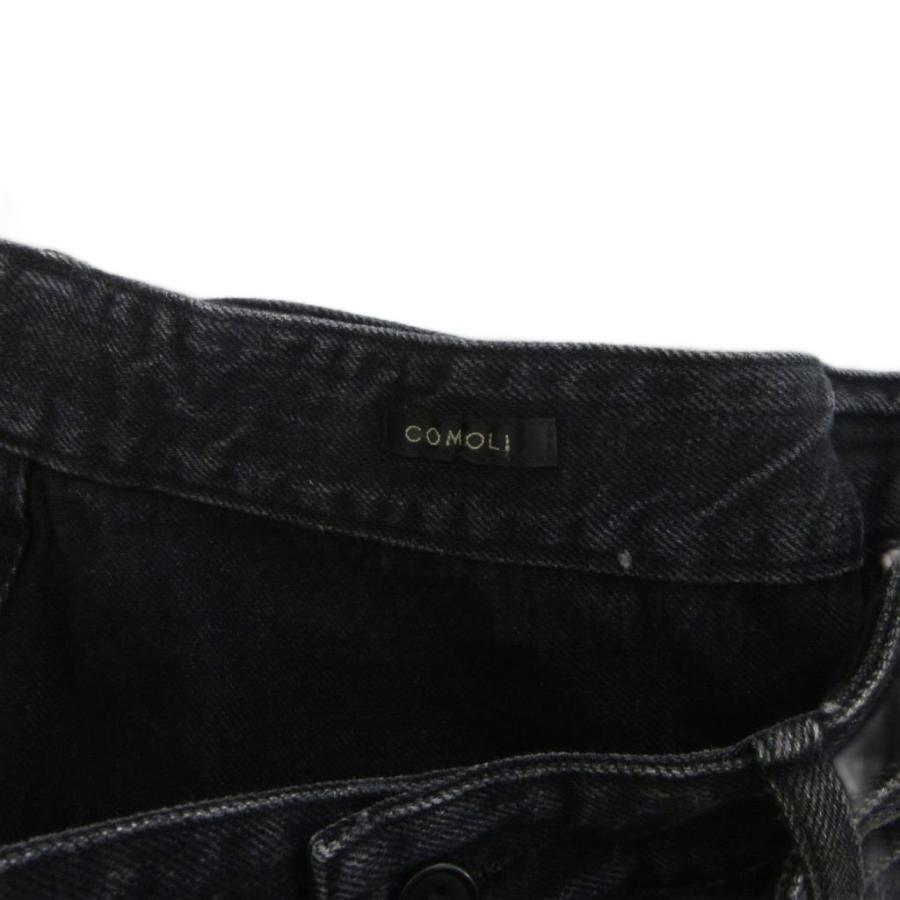 COMOLI 23SS デニムベルテッドパンツ X01-03001 ブラック2 COMOLI デニムベルテッドパンツ, Black – Navyblue