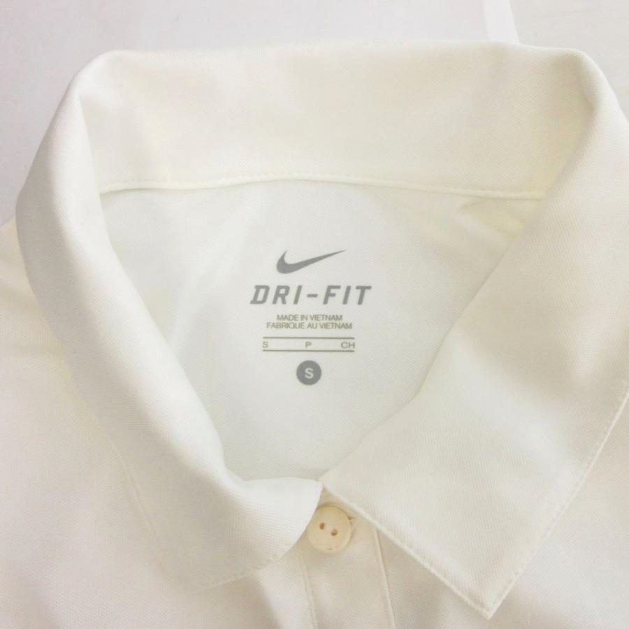 NIKE（ナイキ） ポロシャツ カットソー DRI-FIT 半袖 ロゴ 刺繍 白