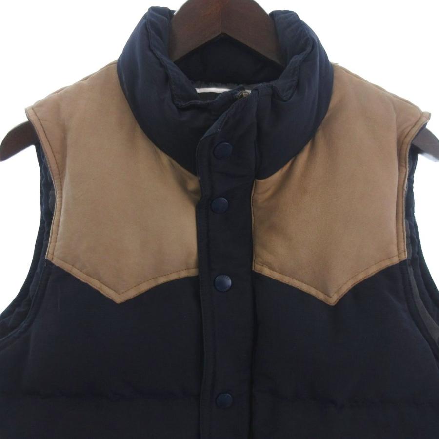 スワッガー SWAGGER SWG ダウンベスト スタンドカラー ヌバックレザー