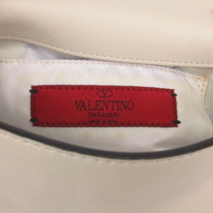 【中古】ヴァレンティノ ガラヴァーニ ショルダーバッグ 斜めがけ ロックスタッズ スナップボタン アイボリー ヴァレンティノ ガラヴァーニ ショルダーバッグ 斜めがけ ロック