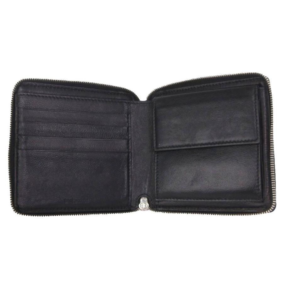 バレンシアガ　エブリディ　折り財布　ラウンドファスナー　黒　ロゴ　レザー BALENCIAGA バレンシアガ エブリデイ ラウンドファスナー