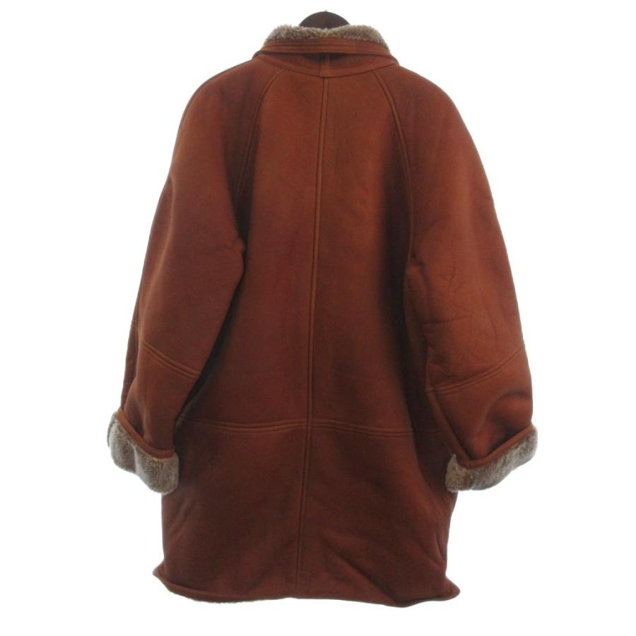 TEODEM テオデム　レザージャケット　レザーコート　羊革　ムートン　ボア テオデム TEODEM レザージャケット ムートン ボア 茶 ブラウン メンズ