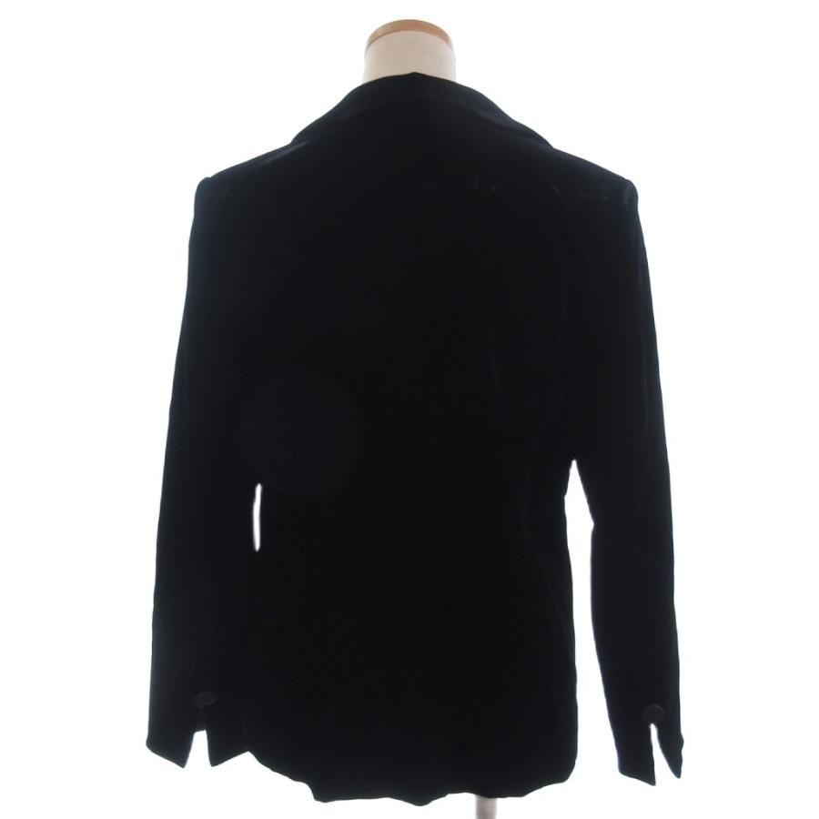 レリアン Leilian ベロア テーラードジャケット シングル ブレザー 黒