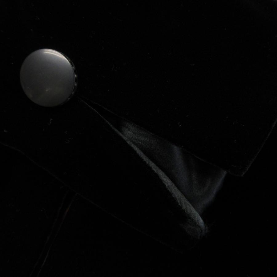 レリアン Leilian ベロア テーラードジャケット シングル ブレザー 黒