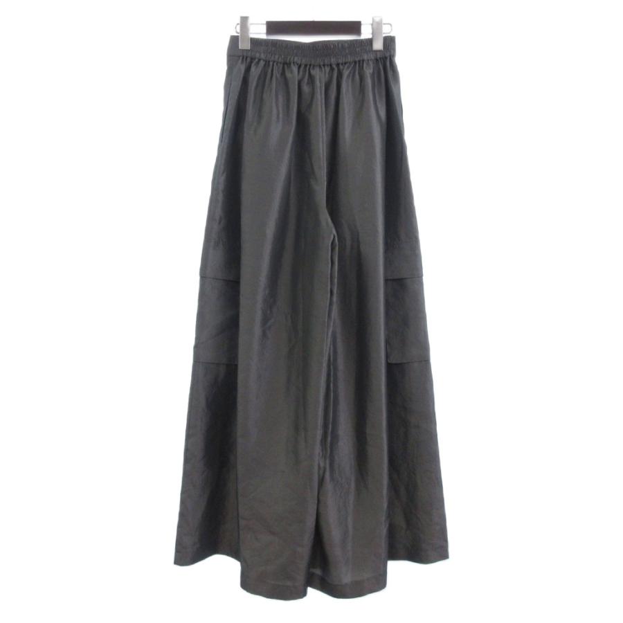 リグ Lig. ワイドカーゴパンツ ウエストゴム 237-055 シルバーカラー