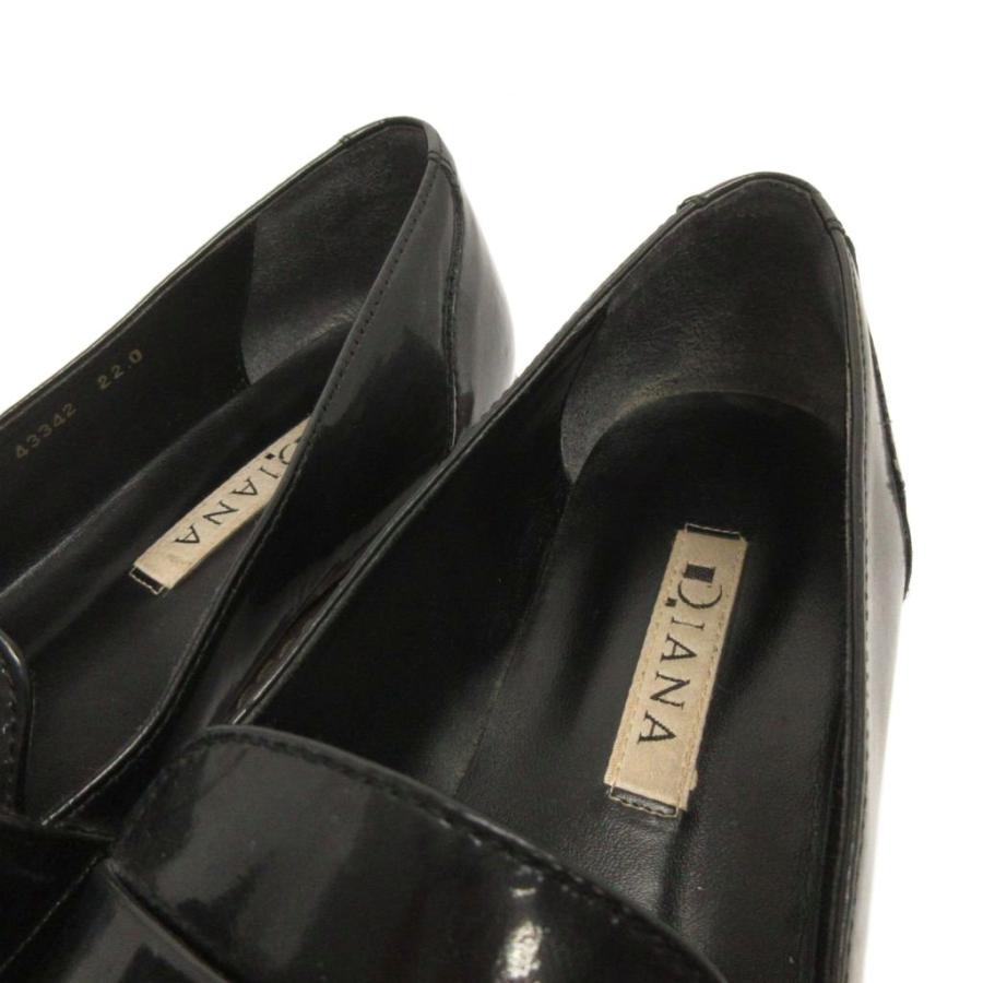 DIANA（ダイアナ） ローファー タッセル ポインテッドトゥ エナメル 22