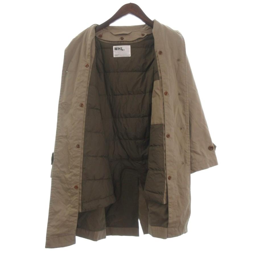 MHL. ダウンライナー付き ステンカラーコート スプリングコート ベージュ 1 MHL.ダウンライナー付 ステンカラーコートsize1 マーガレットハウエル
