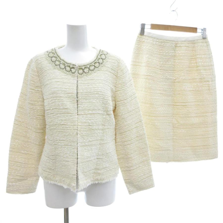 極美品✨レリアン ツイード スカートセットアップ　Leilian 極美品 フランス製 Leilian スカート セットアップ ツイード 11号