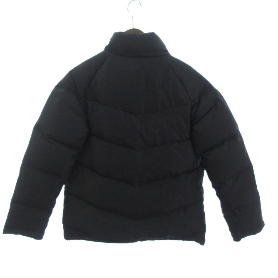 Stussy DOWN GEAR ブラック ダウンジャケット S STUSSY ステューシー GEAR ダウンジャケット ジップアップ ロゴ 刺? 黒