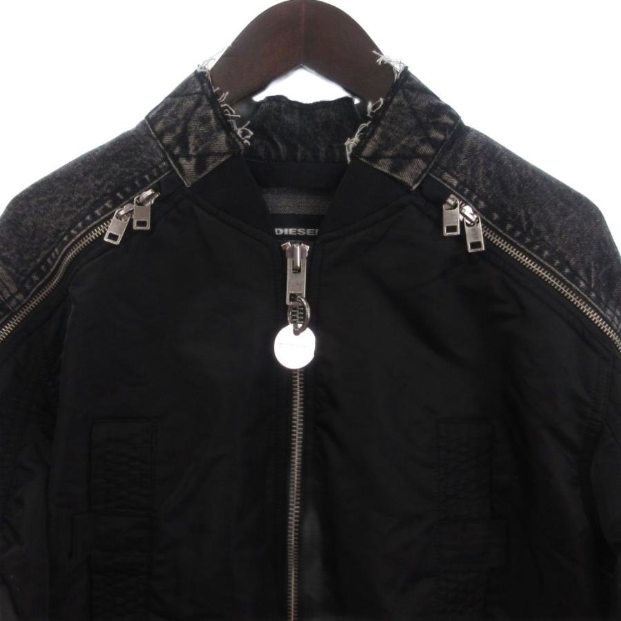 DIESEL（ディーゼル） 美品 デニム切替 MA-1 ブルゾン ジャケット