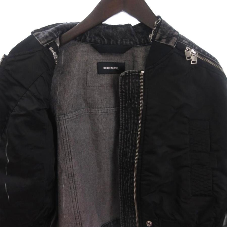 DIESEL（ディーゼル） 美品 デニム切替 MA-1 ブルゾン ジャケット