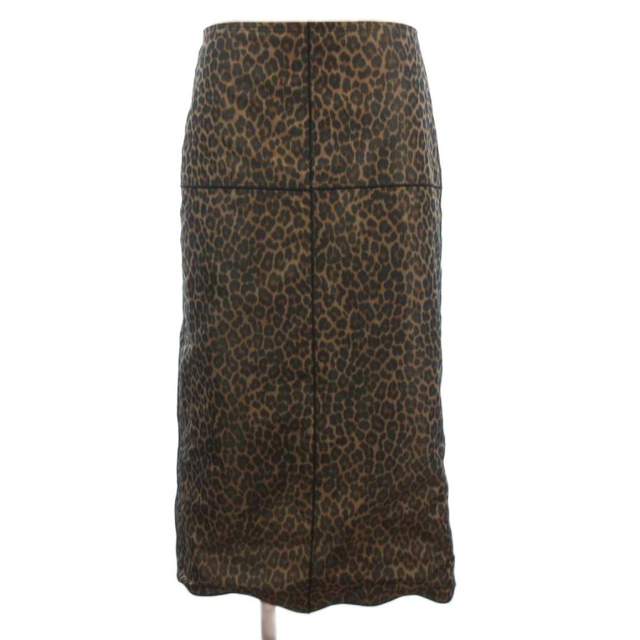 ブラミンク　レオパード柄　スカート 美品】ブラミンク BLAMINK スカート レオパード柄 シャカシャカ素材