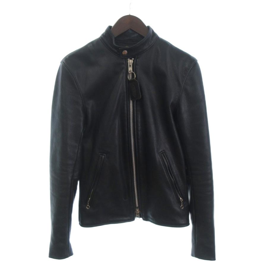 VANSON シングルライダースジャケット　ブラック　34 VANSON バンソン MODEL B SINGLE RIDERS JACKET シングル ライダース