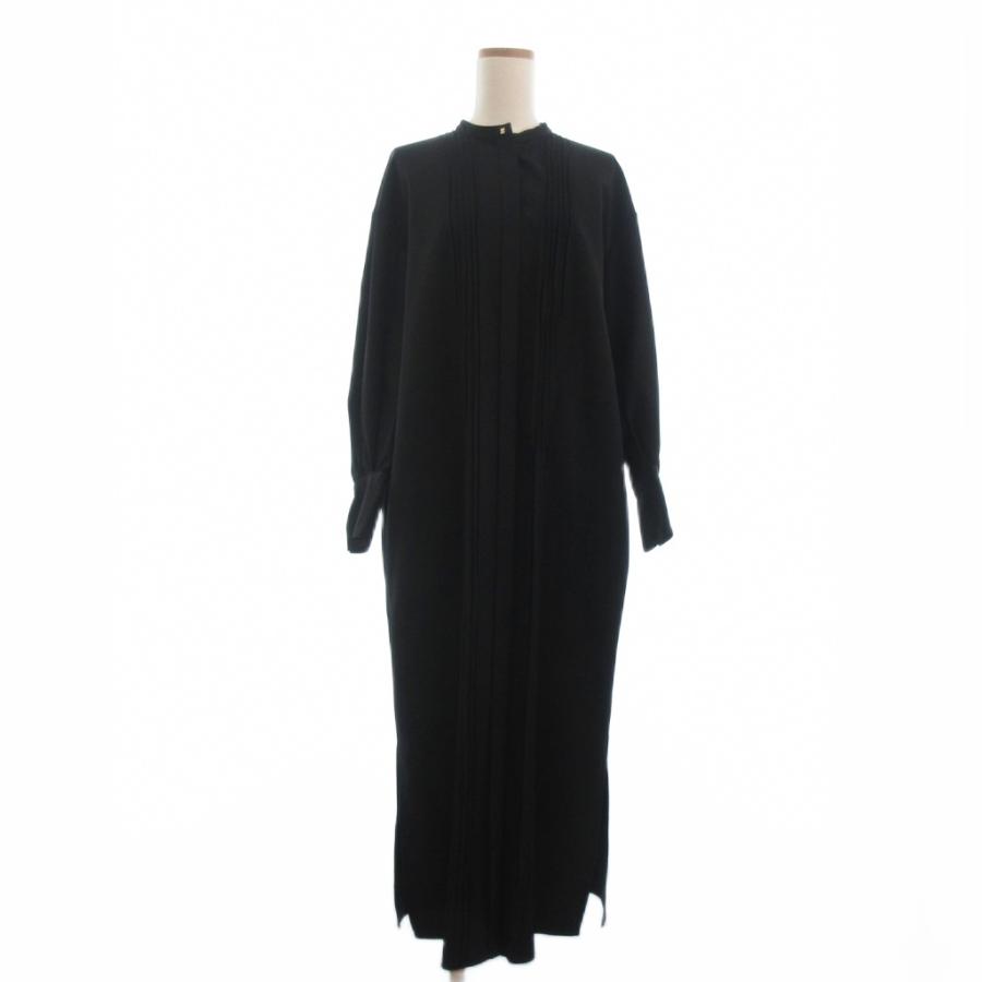 LAUREN 長袖ロングシャツワンピース ローレン louren シャツワンピース ロング丈 長袖 ノーカラー 無地